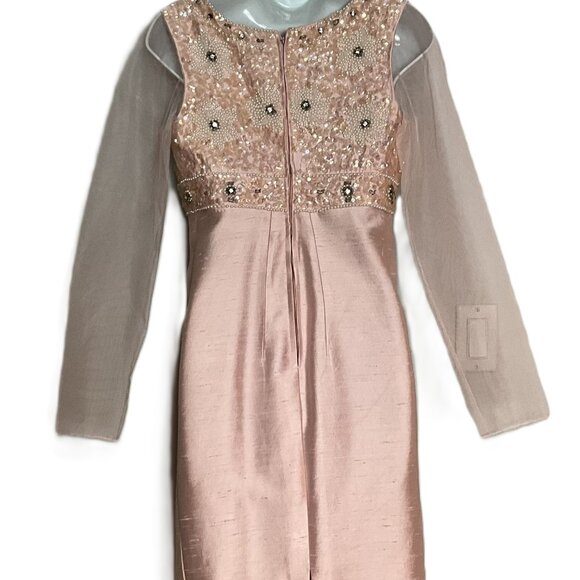 A.B.S. Evening by Allen Schwartz Embellished Blush Pink Dress. Size S - Picture 2 of 8